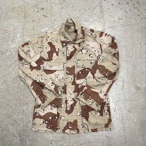 Vintage Military Shirt Mens Small Chocolate Chip Camo Desert Combat BDU